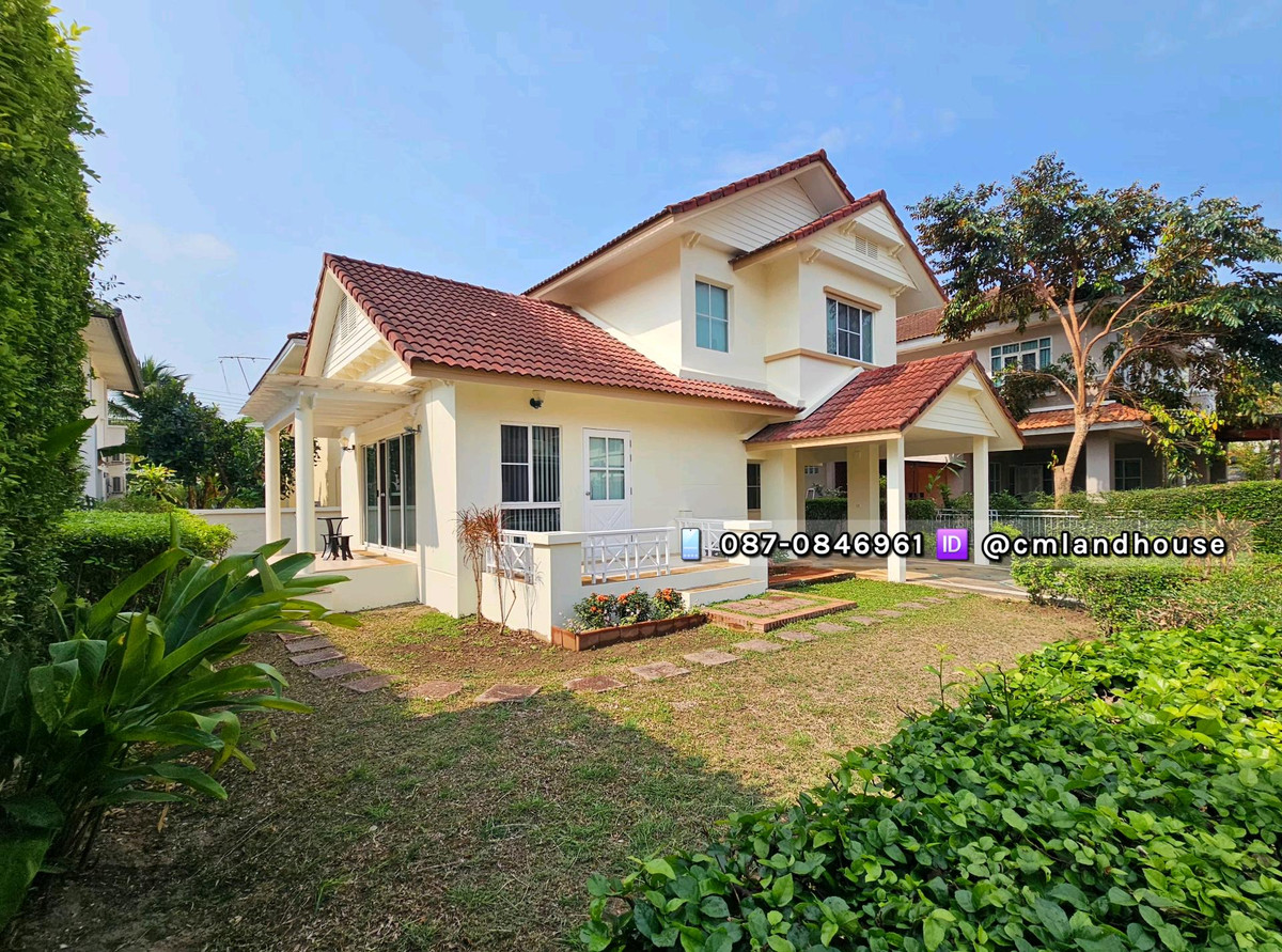 บ้านสวย 72 ตรว. ในโครงการแลนด์แอนด์เฮ้าส์สันทราย ใกล้แยกหนองจ๊อม 2 กม. ใกล้รวมโชค 5 กม. ใกล้เมือง 6 กม. โครงการมีสโมสร สระว่ายน้ำ ฟิตเนส