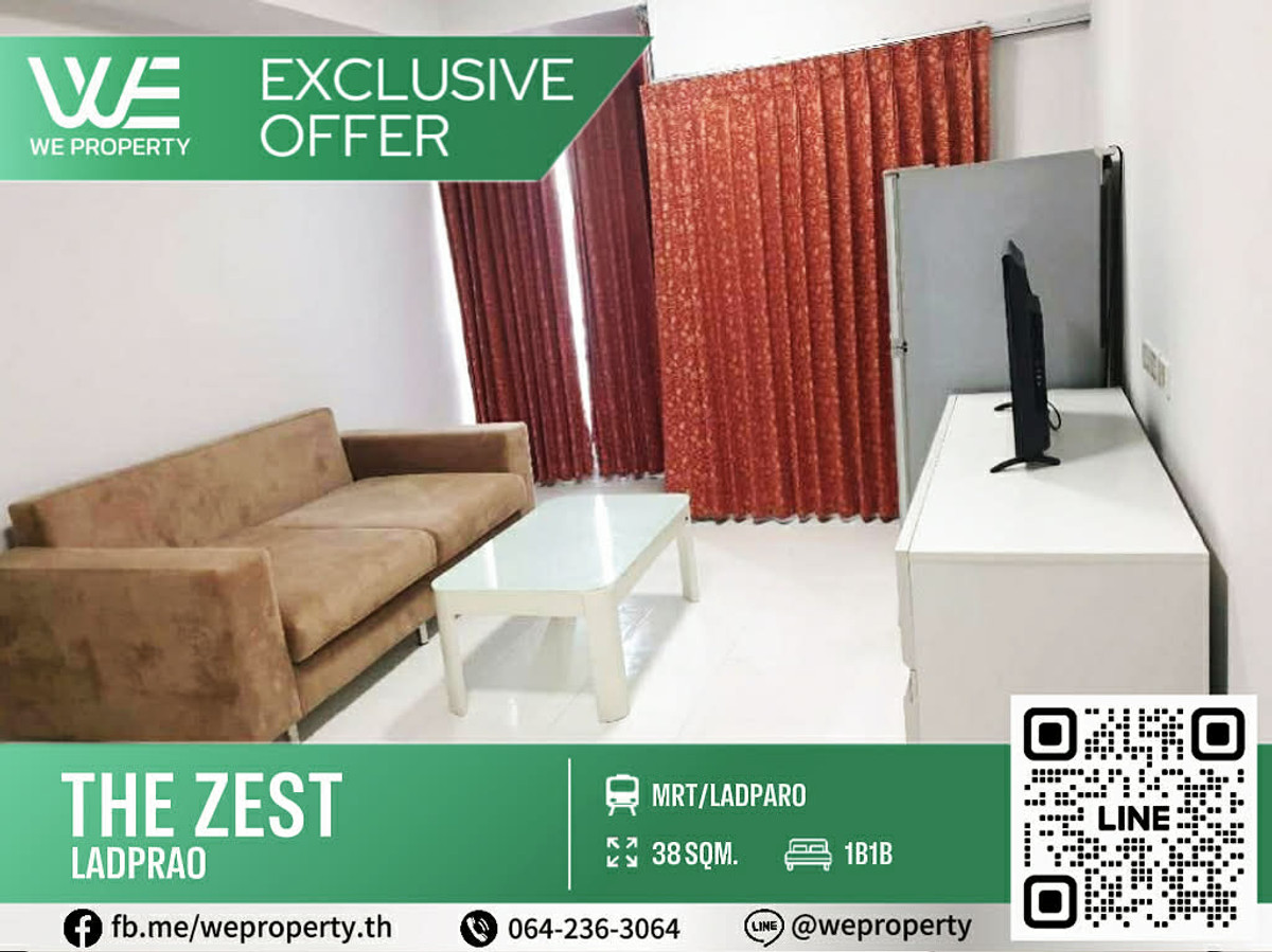 Beautiful room, high floor, fully furnished. Best price⭐The Zest Ladprao (The Zest Ladprao) Beautiful room, high floor, fully furnished. Best price⭐The Zest Ladprao (The Zest Ladprao)