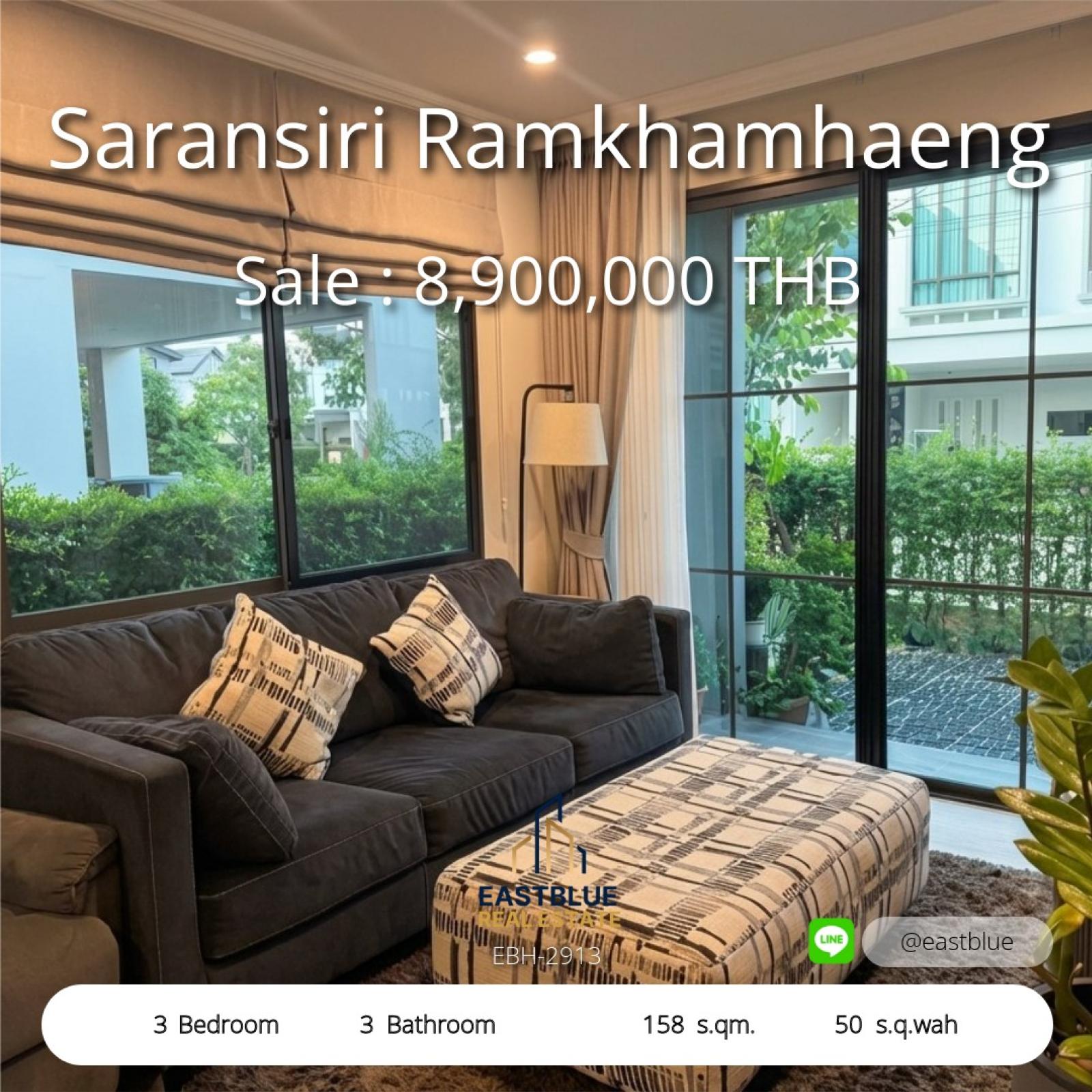 Spacious 3-Bed Home in Saransiri Ramkhamhaeng
Private Garden & Modern Amenities Await You
Ready to Move In! Fully Furnished Ramkhamhaeng House
3 Beds, 3 Baths, Air Conditioning & EV Charger Included
Exclusive Family Living in Ramkhamhaeng Zone 6 Spacious 3-Bed Home in Saransiri Ramkhamhaeng
Private Garden & Modern Amenities Await You
Ready to Move In! Fully Furnished Ramkhamhaeng House
3 Beds, 3 Baths, Air Conditioning & EV Charger Included
Exclusive Family Living in Ramkhamhaeng Zone 6
