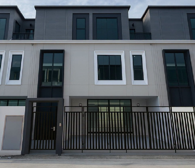 For Rent ให้เช่า ทาวน์โฮม / Home Office 3 ชั้น สไตล์ Modern Luxury / โครงการ Gravitia พระราม 2 – ท่าข้าม / กราวิเทีย พระราม 2 ท่าข้าม / แอร์ 4 เครื่อง / บ้านใหม่ / ผ้าม่านทั้งหลัง / เหมาะเป็น Home office จดบริษัทได้