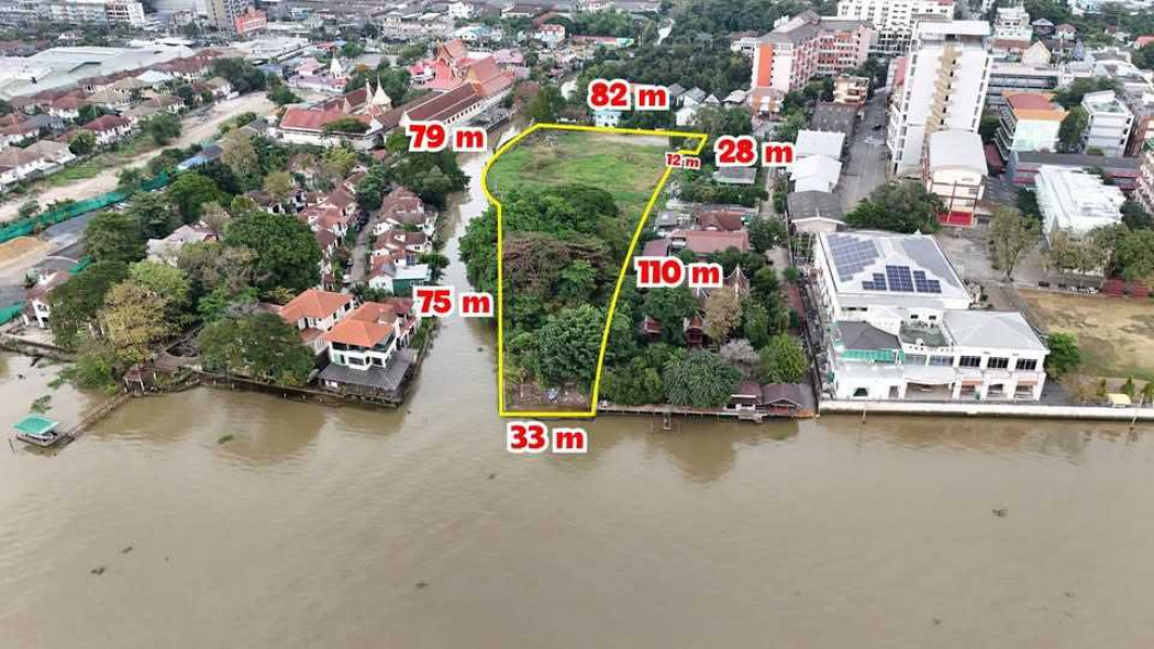 ขาย ที่ดิน หน้ากว้างติดถนนประมาณ 82 เมตร ติดแม่น้ำเจ้าพระยา 5 ไร่ ถนนสนามบินน้ำ – รูปที่ 2