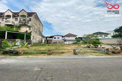 Land for sale, already filled, 90 sq m, Nawamin Road, Soi Nawamin 59, Bueng Kum, beautiful wide frontage.