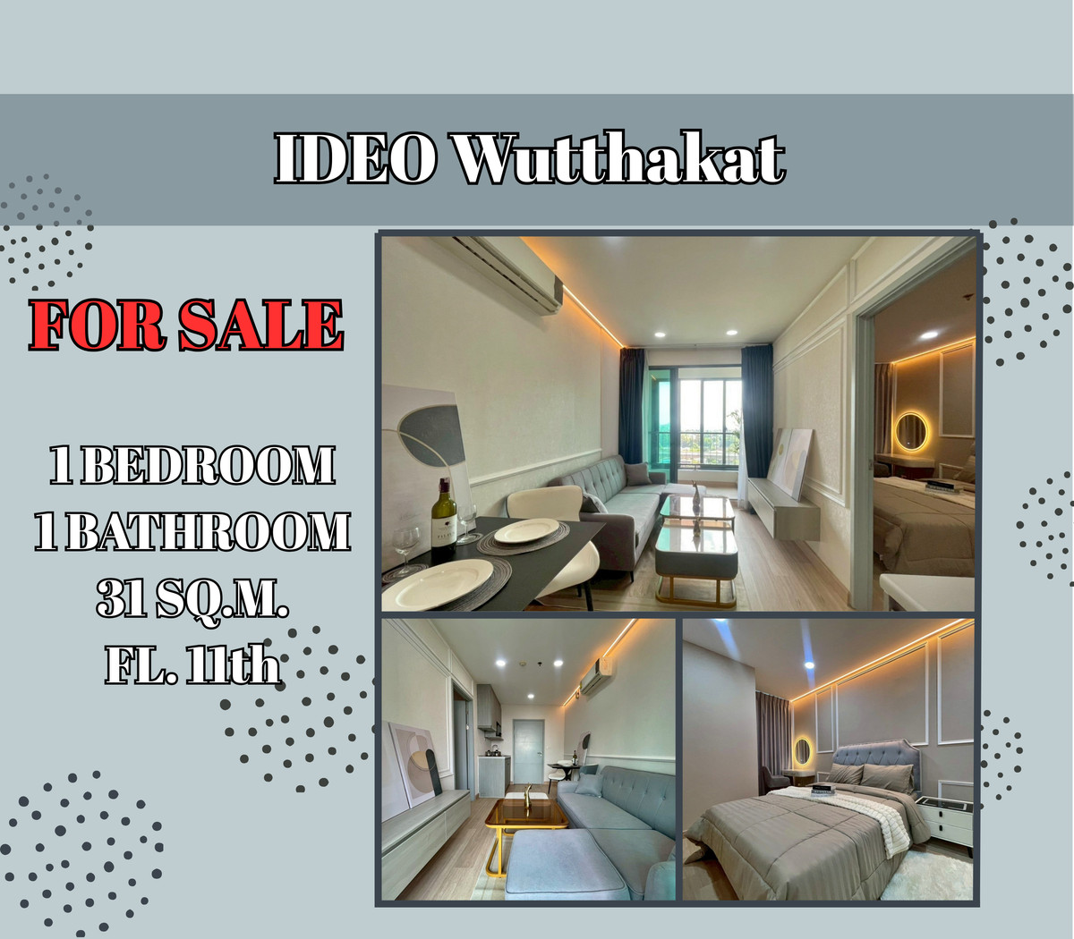 💎 Special Offer for Sale IDEO Wutthakat Limited Beautifully decorated, fully furnished, move-in ready. 💎 Special Offer for Sale IDEO Wutthakat Limited Beautifully decorated, fully furnished, move-in ready.