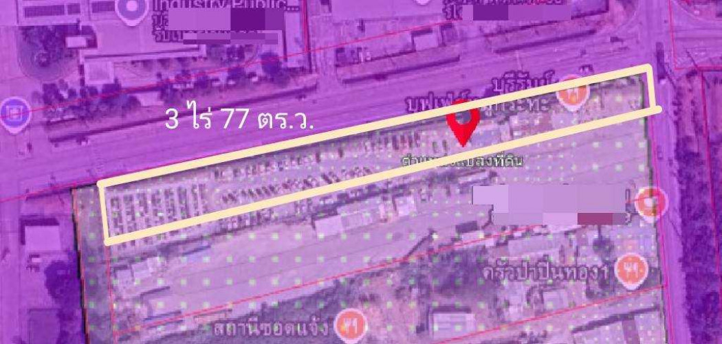ขาย ที่ดิน ในนิคมฯ ปิ่นทอง ศรีราชา ผังสีม่วงลาย 3 ไร่ 77 ตรว ใกล้ท่าเรือแหลมฉบัง