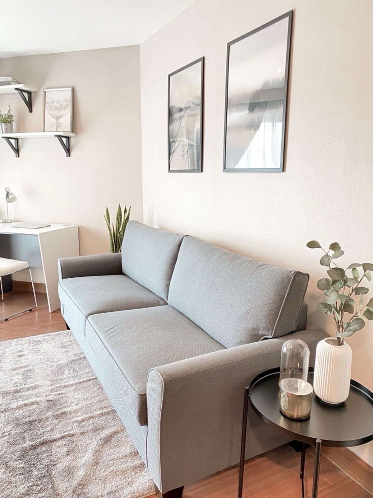 🔥For Rent Now🔥 Belle Grand Rama 9, large 2-bedroom unit, near MRT Rama 9, fully furnished, ready to move in, city view, high floor, near Central Rama 9.