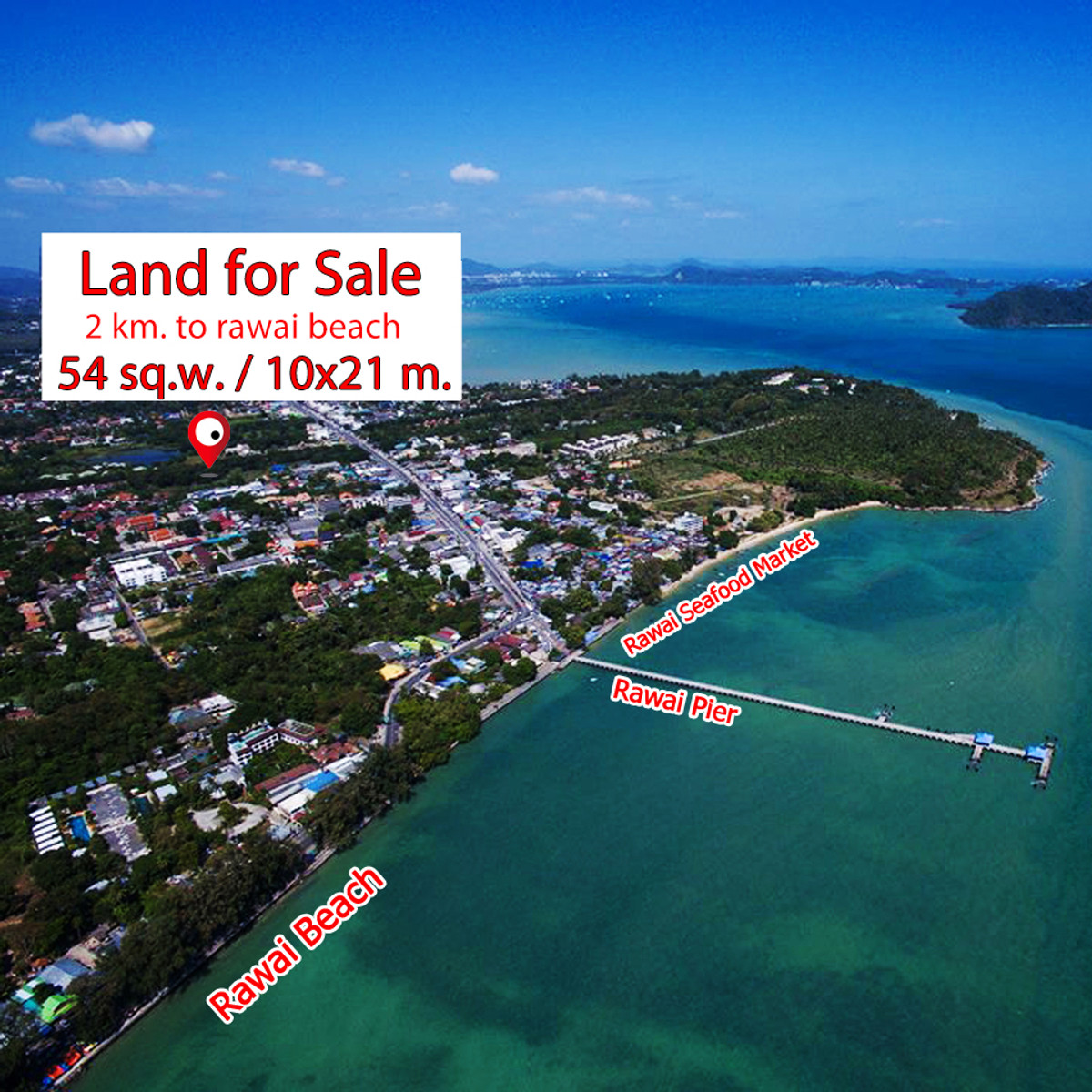 ✅ ขายที่ดินทำเลพรีเมียม 54 ตรว. ใกล้หาดราไวย์ กว้าง 10 ลึก 21 เมตร  – รูปที่ 2