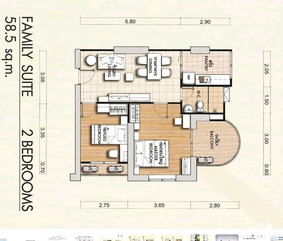 🔥出租/出售/For Rent:Supalai Park Ratchaphruek Phetkasem 公寓，兩房一廳，靠近兩條 BTS 和 MRT 輕軌線。 – รูปที่ 2