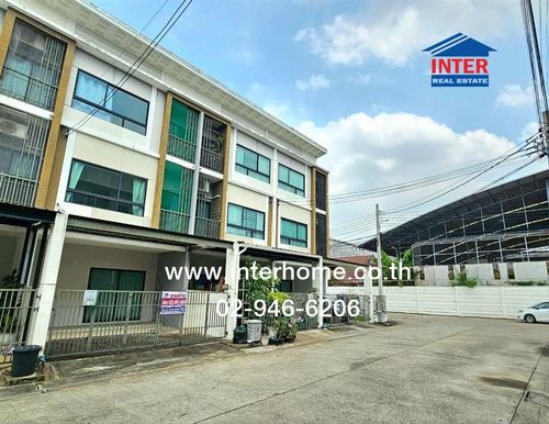 Townhome, 3 floors, 19.4 sq m, Patio Vibhavadi-Songprapha Village. Near Boon Anan Market, Ozone One Market, Soi Pracha Uthit, Songprapa Road, Pracha Uthit Road, Don Mueang District, Bangkok