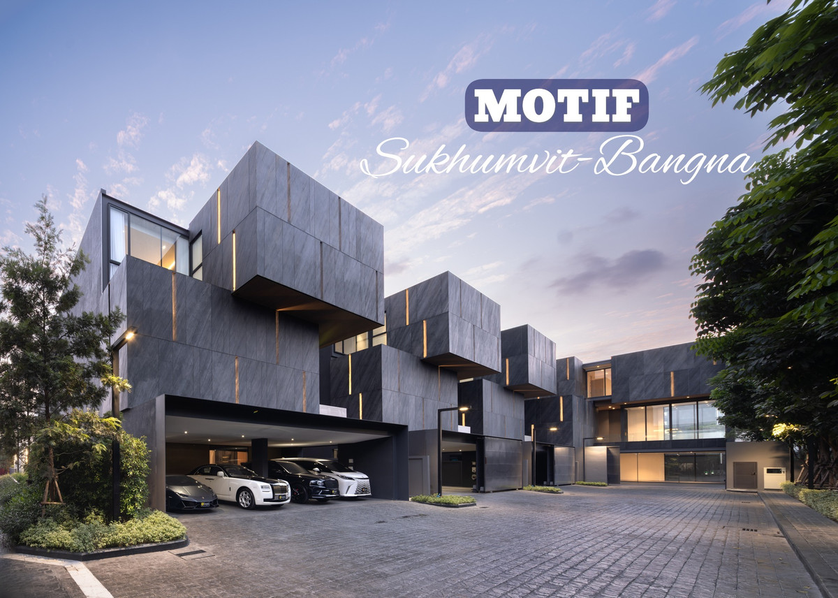 🚩[𝐒𝐏𝐄𝐂𝐈𝐀𝐋 𝐔𝐍𝐈𝐓] 𝐌𝐎𝐓𝐈𝐅 Sukhumvit - Bangna, 3-story luxury detached house with private swimming pool. The usable area is over 500 sq m. The project has only 14 units. Make an appointment to visit the project at 095-424-3656 or add LINE from this phone numbe