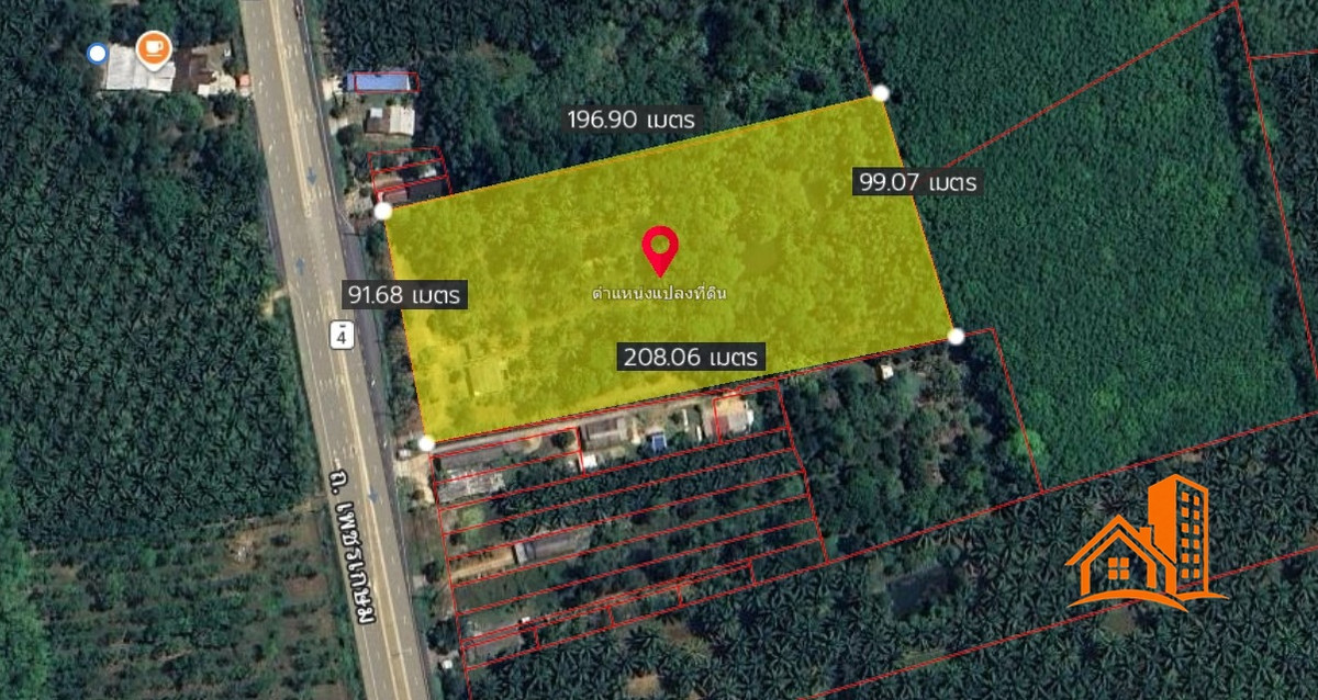 Land plot of 12-0-49 rai (approximately 4.8 acres) located on Phetkasem Road, Thaimueang, Phang Nga.