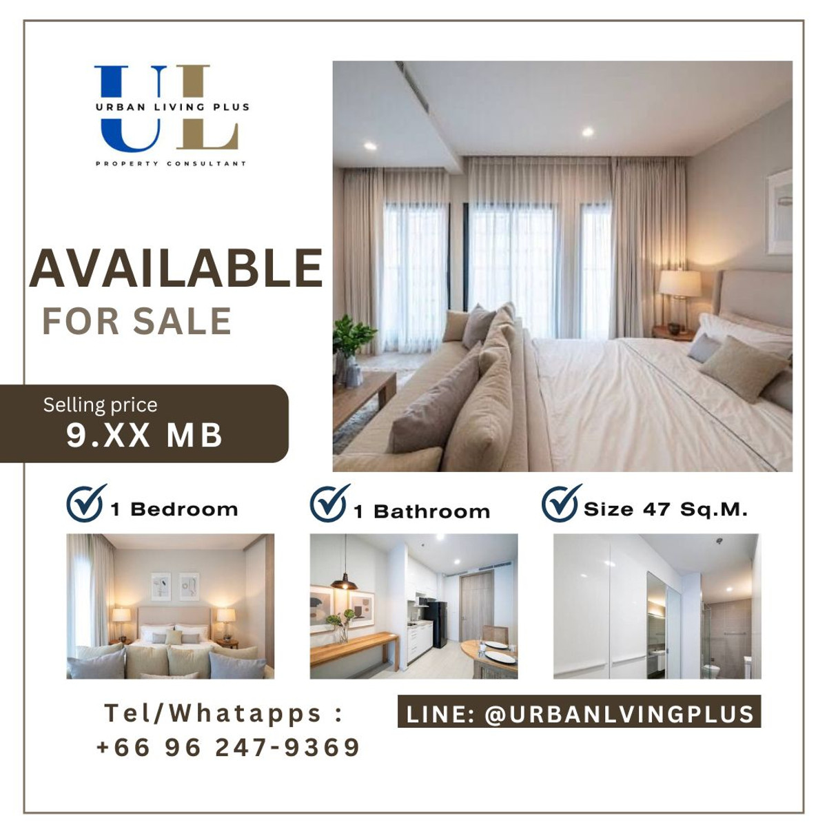 ( UL2307062 ) Tel/Line 096-2479369✨สำหรับขาย โนเบิล เพลินจิต , 1 ห้องนอน, 1 ห้องน้ำ, ขนาด 47 ตรม. ห้องสวย ราคาดีสุดดๆ!!✨ ( UL2307062 ) Tel/Line 096-2479369✨สำหรับขาย โนเบิล เพลินจิต , 1 ห้องนอน, 1 ห้องน้ำ, ขนาด 47 ตรม. ห้องสวย ราคาดีสุดดๆ!!✨