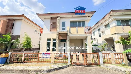 Twin house, 2 floors, 35.1 sq m, Prompat Greennova Village, Ramintra, near Lotus along Khlong Song. Panya Natural Park Road Soi Hathairat Road 39, Khlong Sam Wa District, Bangkok
