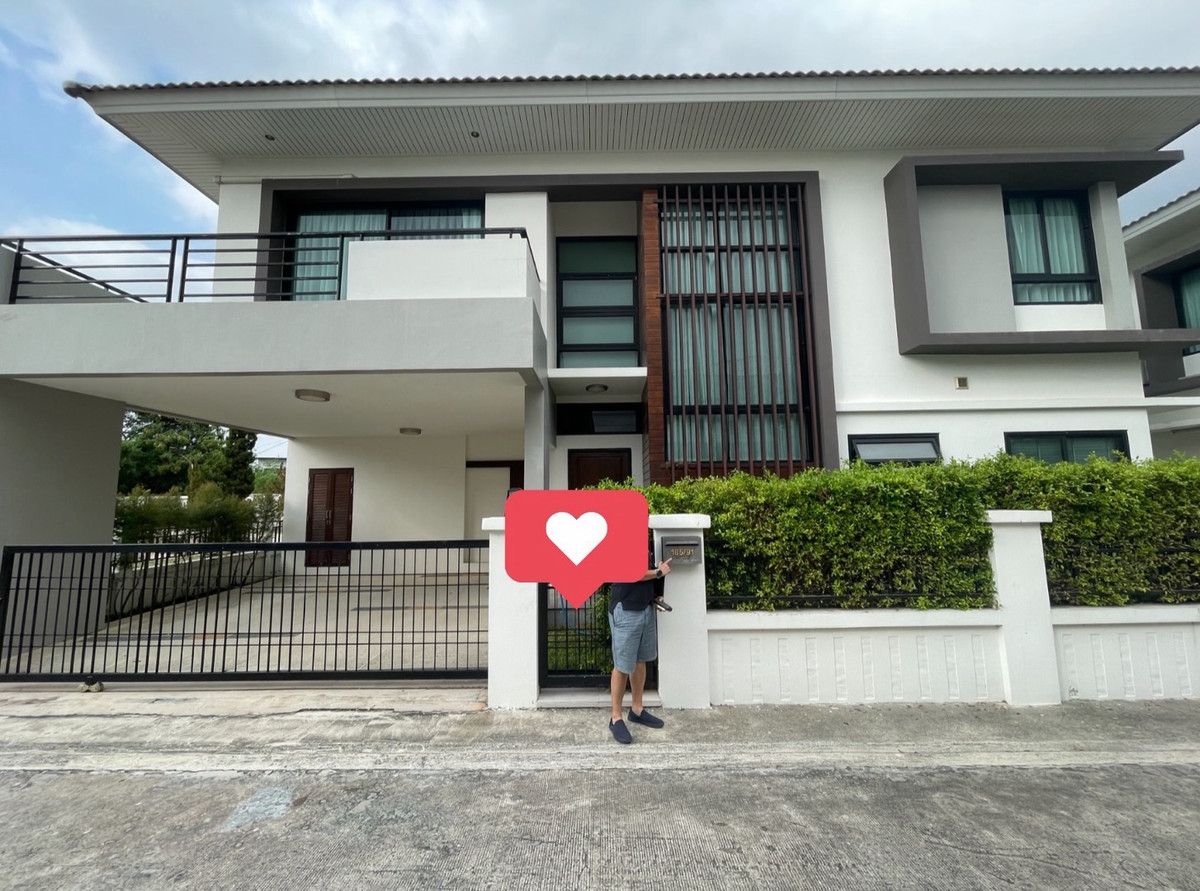 🏡 New house for rent, fully furnished, never lived in.🌟 Single house on the corner, next to a beautiful garden, peaceful and private #House for executives #Baan Chonburi #Baan Sriracha