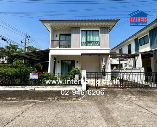 Twin house, 2 floors, 45.8 sq m, Modi Villa Village. Lat Krabang-Suvarnabhumi, Luang Phaeng Road, Khlong Luang Phaeng Subdistrict Muang Chachoengsao Chachoengsao