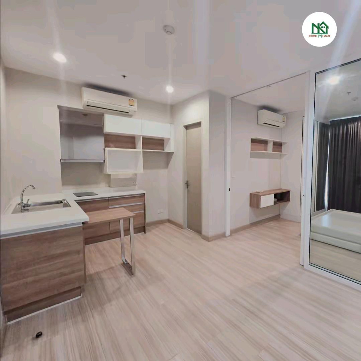 🏢 The Hotel Serviced Condo, 9th floor, beautiful room, close to MRT, only 80 meters.