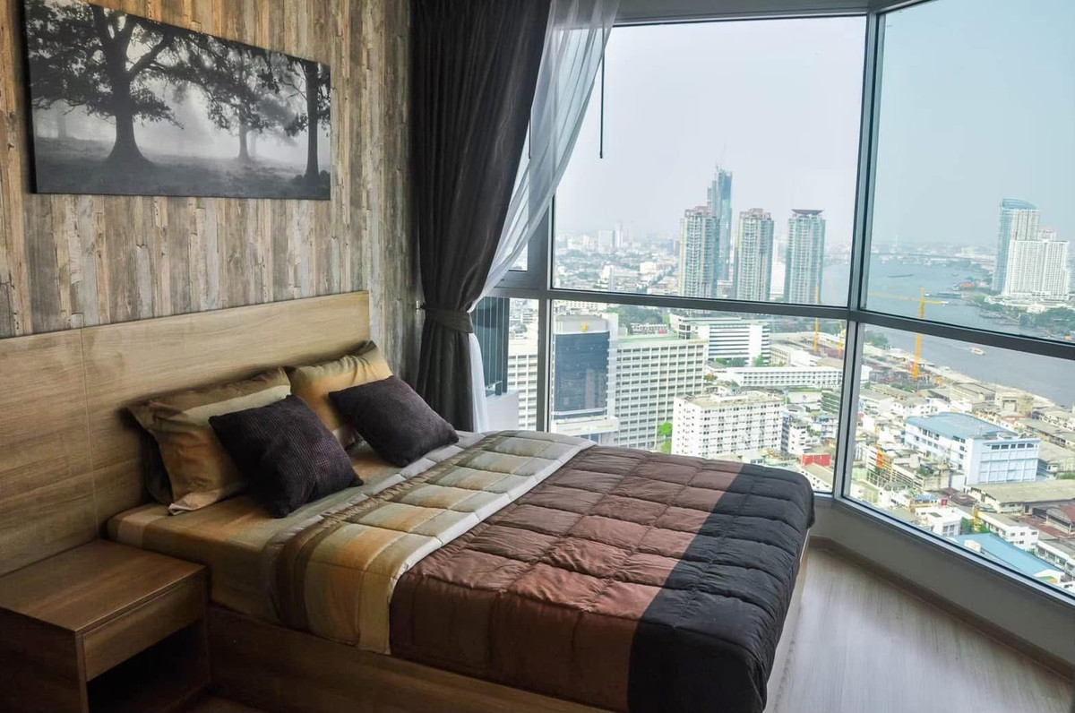 SL158/ให้เช่าคอนโด RHYTHM SATHORN ห้องตำแหน่งพิเศษที่หาได้ยากมาก หนึ่งชั้นมีเพียง 1 ห้องเท่านั้นที่ได้วิวโค้งแม่น้ำ – รูปที่ 2