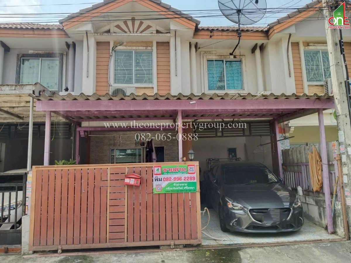 Townhouse for sale, 2 floors, 18 sq m., Pruksa Ville Village 9, Soi Khajonwit, Theparak Road, Phraeksa Road, Phraeksa Mai Subdistrict, Mueang Samut Prakan District. Townhouse for sale, 2 floors, 18 sq m., Pruksa Ville Village 9, Soi Khajonwit, Theparak Road, Phraeksa Road, Phraeksa Mai Subdistrict, Mueang Samut Prakan District.