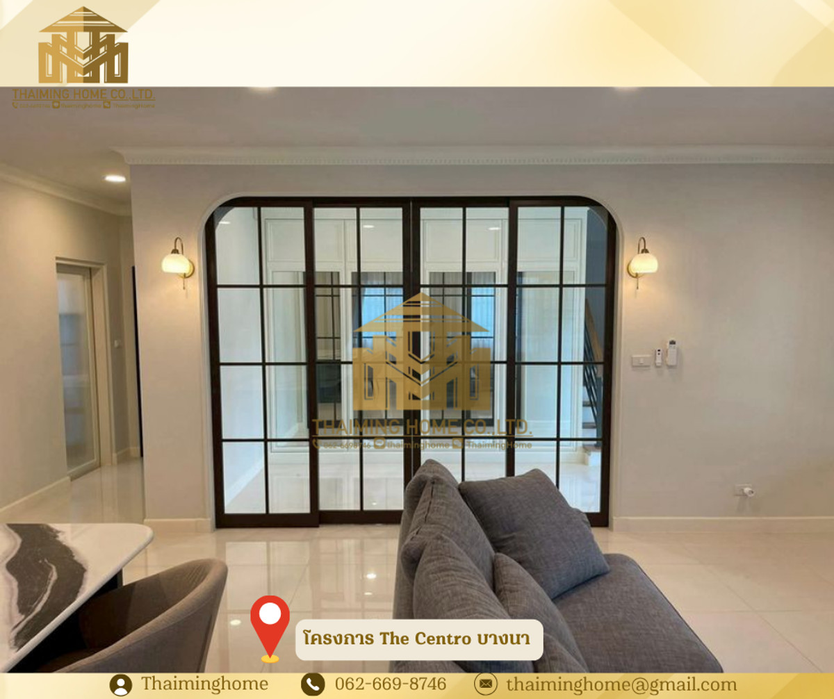 านใหม่ให้เช่า Centro Bangna !! Fully Furnished!! 4 ห้องนอน 4 ห้องน้ำ 2 ที่จอดรถ หลังเมกาบางนา – รูปที่ 3