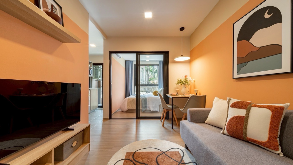 ✨ New condo, good location, great price with great promotions ✨ Vay Chinnakhet, modern style condo. Price starts at just 064-642-8664