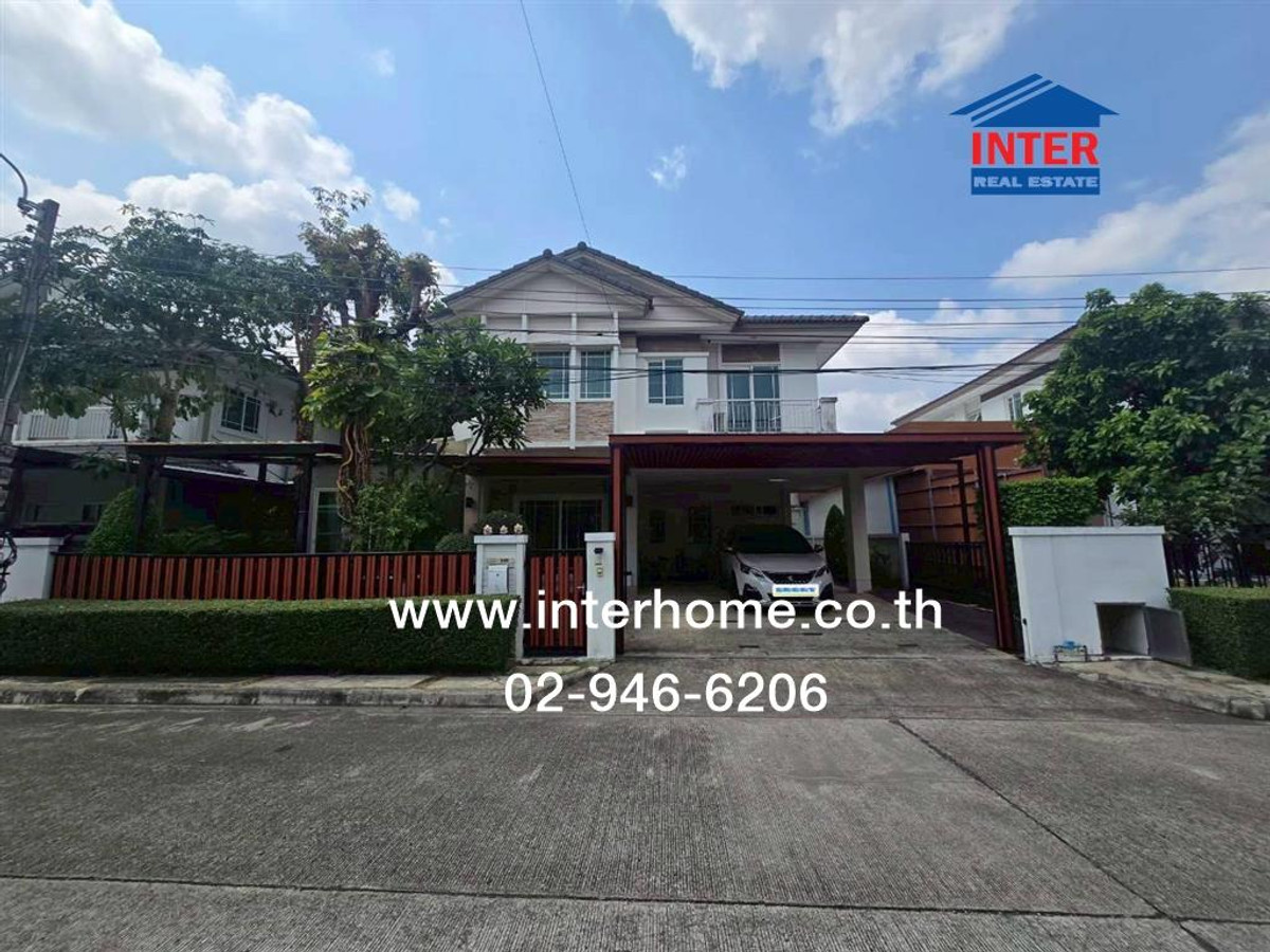 2-story detached house, 68.1 sq m, Manthana Village. Ramintra–Wongwaen Kanchanaphisek Road (Ramintra-Wongwaen) Ramintra Road, Khan Na Yao District, Bangkok