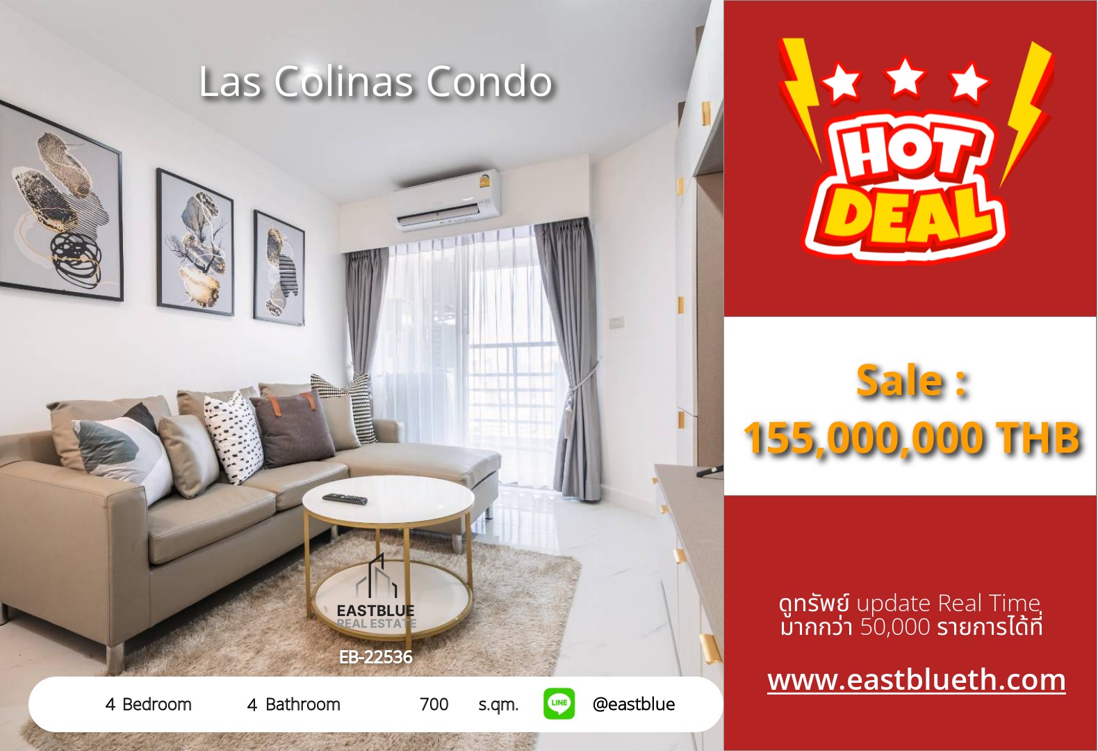 For Sale: Las Colinas Condo 4 Bed 700 sqm near BTS Asoke 155M THB