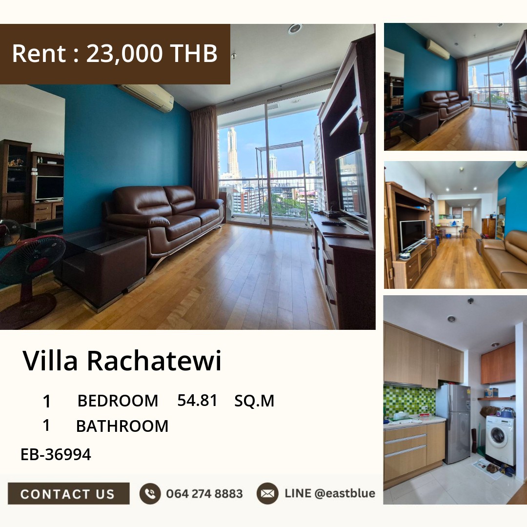 For Rent: Villa Rachatewi 1 Bed 54.81 sqm near BTS Ratchathewi 23,000 THB/month