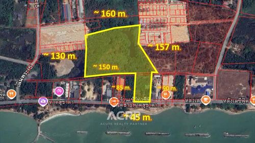 ขายที่ดินทำเล เลียบชายหาดสุชาดา ตำบลเนินพระ อ.เมือง ระยอง
