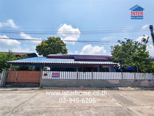 Single house, 1 floor, 62.3 sq m, Benjasiri Village, Soi Thetsaban 4, Phutthasakhon Road, Sai Jai Rak-Don Kai Dee Road, Krathum Baen, Samut Sakhon.