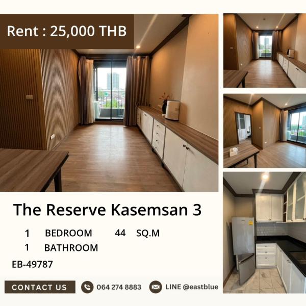 17/07/2026, 🔥 In the city center, luxurious, 1 minute to BTS National!

🏡 The Reserve Kasemsan 3 with a great value condo at 25,000/month 0642748883
