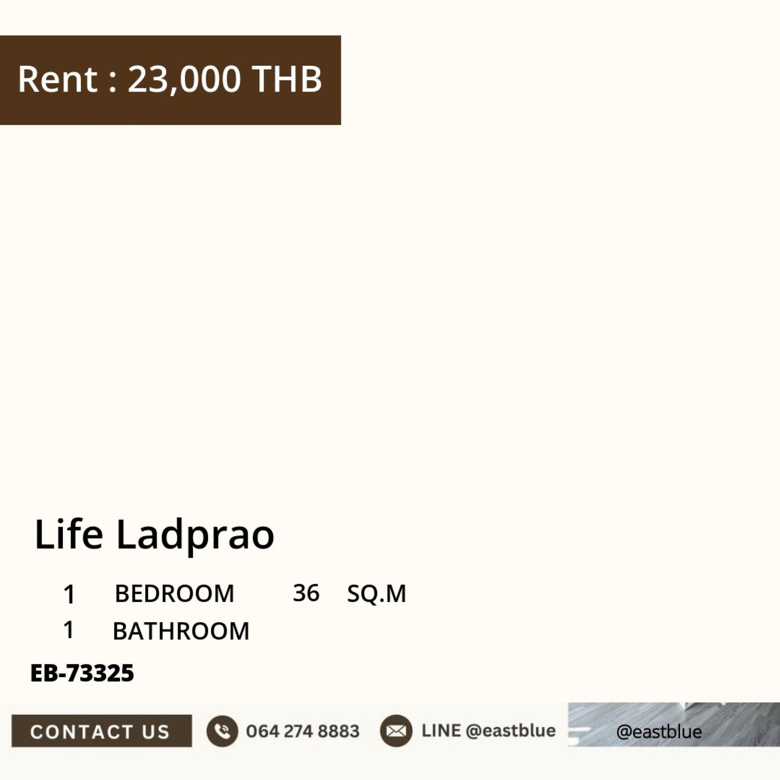 17/07/2026, Life Ladprao 1 Bed Condo ใกล้ BTS Ha Yaek Lat Phrao 
ขาย 5.4 ล้าน หรือเช่า 23,000 บาท/เดือน พร้อมสิ่งอำนวยความสะดวกครบ! 0642748883