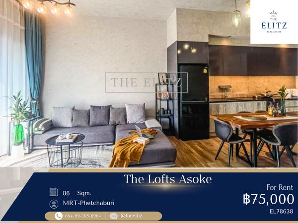 ✨ Stunning New Listing Unit - Industrial Loft Style with High Ceiling | Prime Asoke CBD location ✨