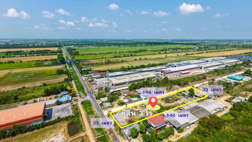 Land for Sale in Wang Noi, Ayutthaya | Behind Obayashi – Industrial Zone | 3 Rai, Filled &amp; Ready to Use Immediately(Near PTT Innovation Center &amp; Amazon Oasys)