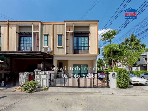 Townhouse, 2 floors, 24.9 sq m, The Connect Village, Suvarnabhumi 4, near Suvarnabhumi Airport. Soi King Kaew 37, King Kaew Road, Motorway Road, Bang Phli, Samut Prakan