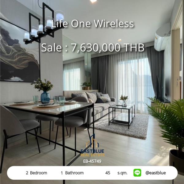 Luxury living in the heart of Sukhumvit! 2 bedrooms at Life One Wireless near BTS Ploenchit
For sale at 7.63 million THB or rent at 36,000 THB/month with complete amenities! 0642748883
