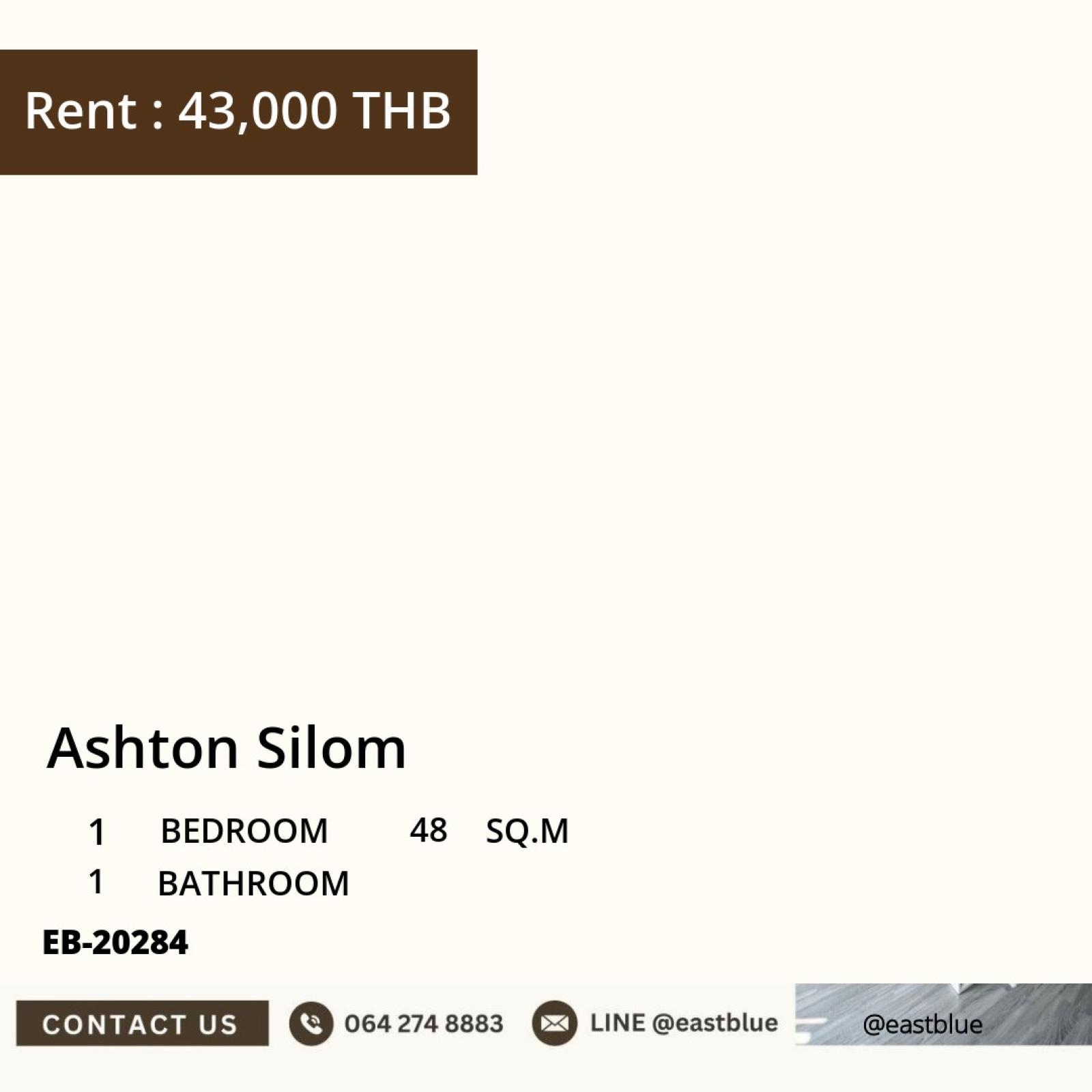17/07/2026, Rent Ashton Silom 1 bedroom near BTS Chong Nonsi
with complete amenities to meet urban living needs! 0642748883 17/07/2026, Rent Ashton Silom 1 bedroom near BTS Chong Nonsi
with complete amenities to meet urban living needs! 0642748883