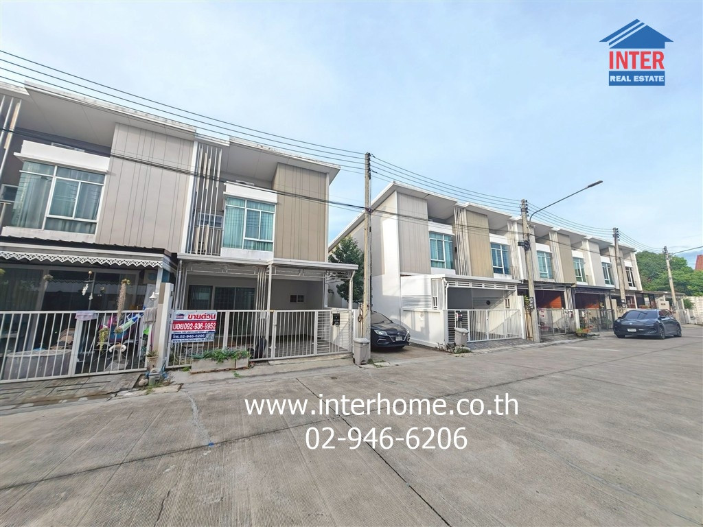 Townhouse, 2 floors, 20.7 sq m, City Sense Village, Salaya, near Rattanakosin Somphot School. Phutthamonthon Sai 5 Road, Salaya Road (4006), Phutthamonthon, Nakhon Pathom