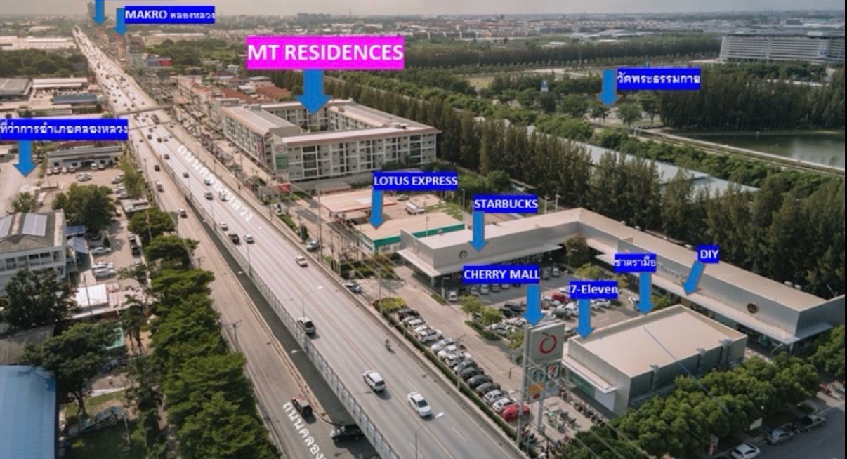ปล่อยเช่า เอ็มที เรสซิเด้นท์ คลองหลวง MT Residence Khlong Luang - 1 ห้องนอน – รูปที่ 2