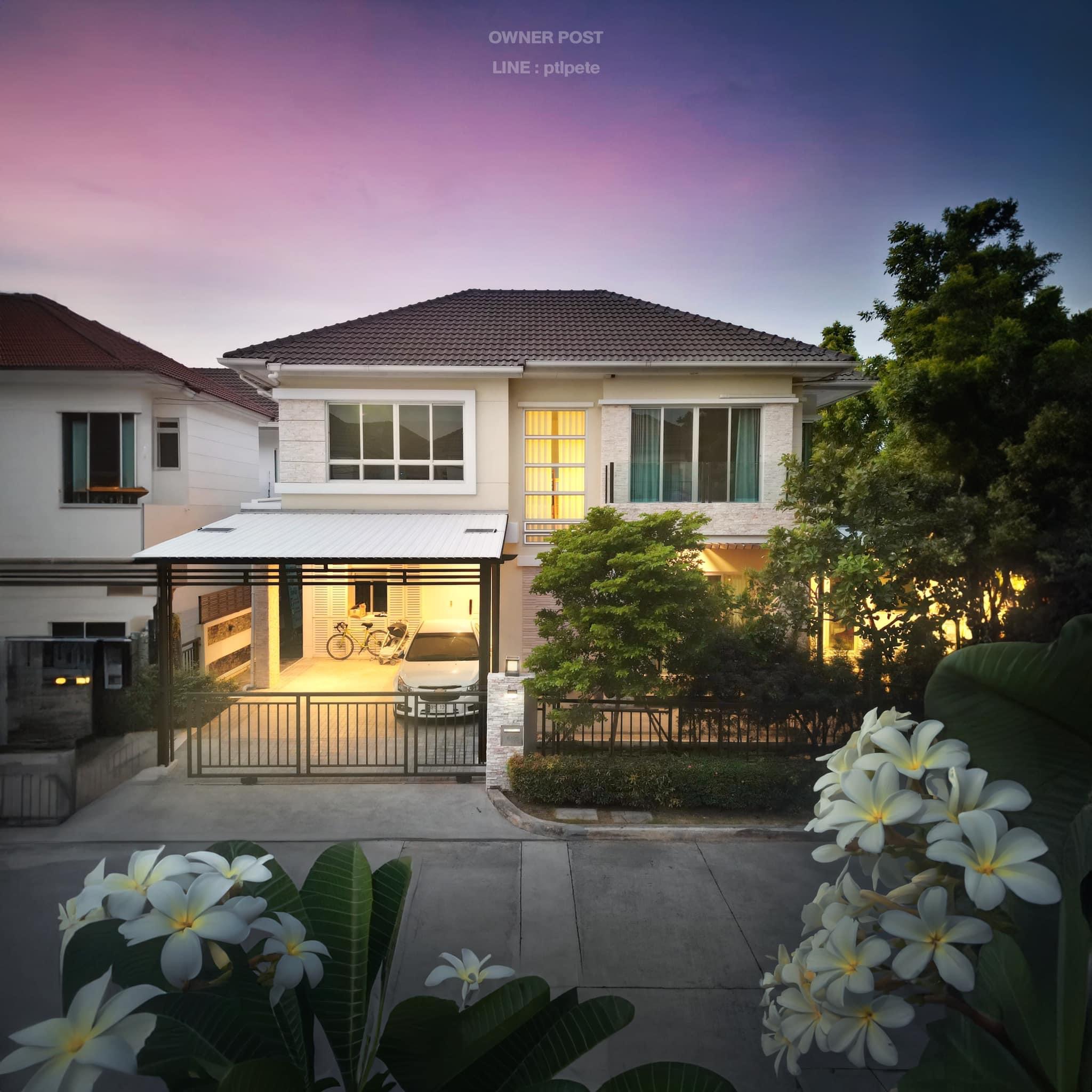For rent, Bangkok Boulevard Rama 9-Srinakarin, corner house near Wellington Collage. For rent, Bangkok Boulevard Rama 9-Srinakarin, corner house near Wellington Collage.