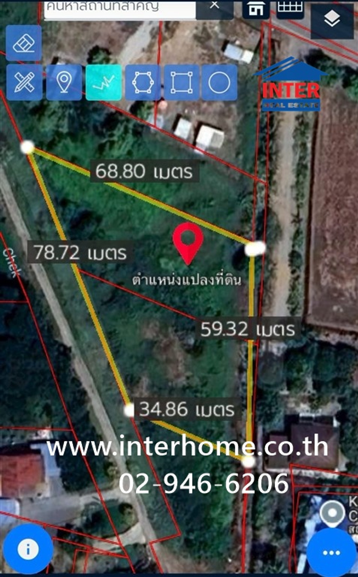 Empty land 827 sq m. Land near Khlong Sa Health Council. Kanchanaphisek Road, Highway 2019, Sam Khok, Pathum Thani Empty land 827 sq m. Land near Khlong Sa Health Council. Kanchanaphisek Road, Highway 2019, Sam Khok, Pathum Thani
