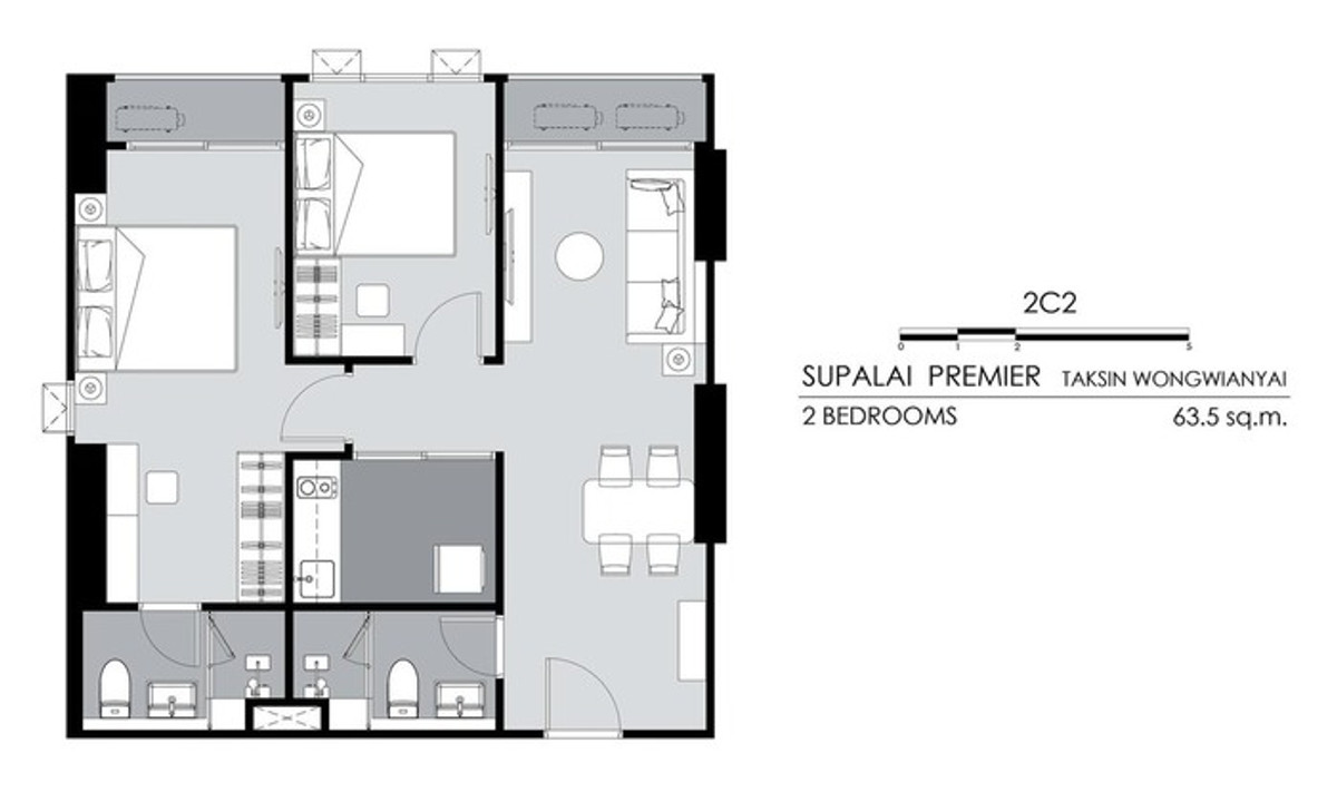 ⭐️⭐️ Selling down payment on a new room!!  2 bedrooms, 2 bathrooms, 37th floor // Supalai Premier Taksin-Wongwian Yai, good location, next to the main road, near Taksin intersection, BTS Pho Nimit and the Southern Purple Line, Samre Station // 065 356 274