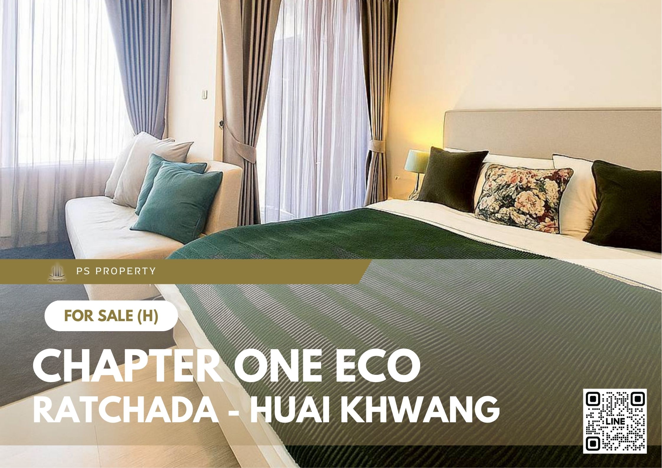 ขายด่วน 🔥 Chapter One Eco Ratchada - Huai Khwang 🔥 เดินทางสะดวก ใกล้ MRT ห้วยขวาง