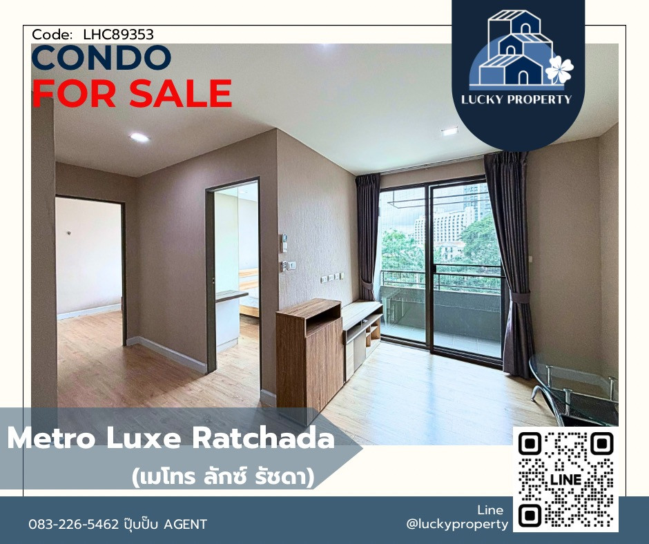 For sale: Metro Luxe Ratchada, 2 bedrooms, 43 sq m 🚇 near MRT Suthisan