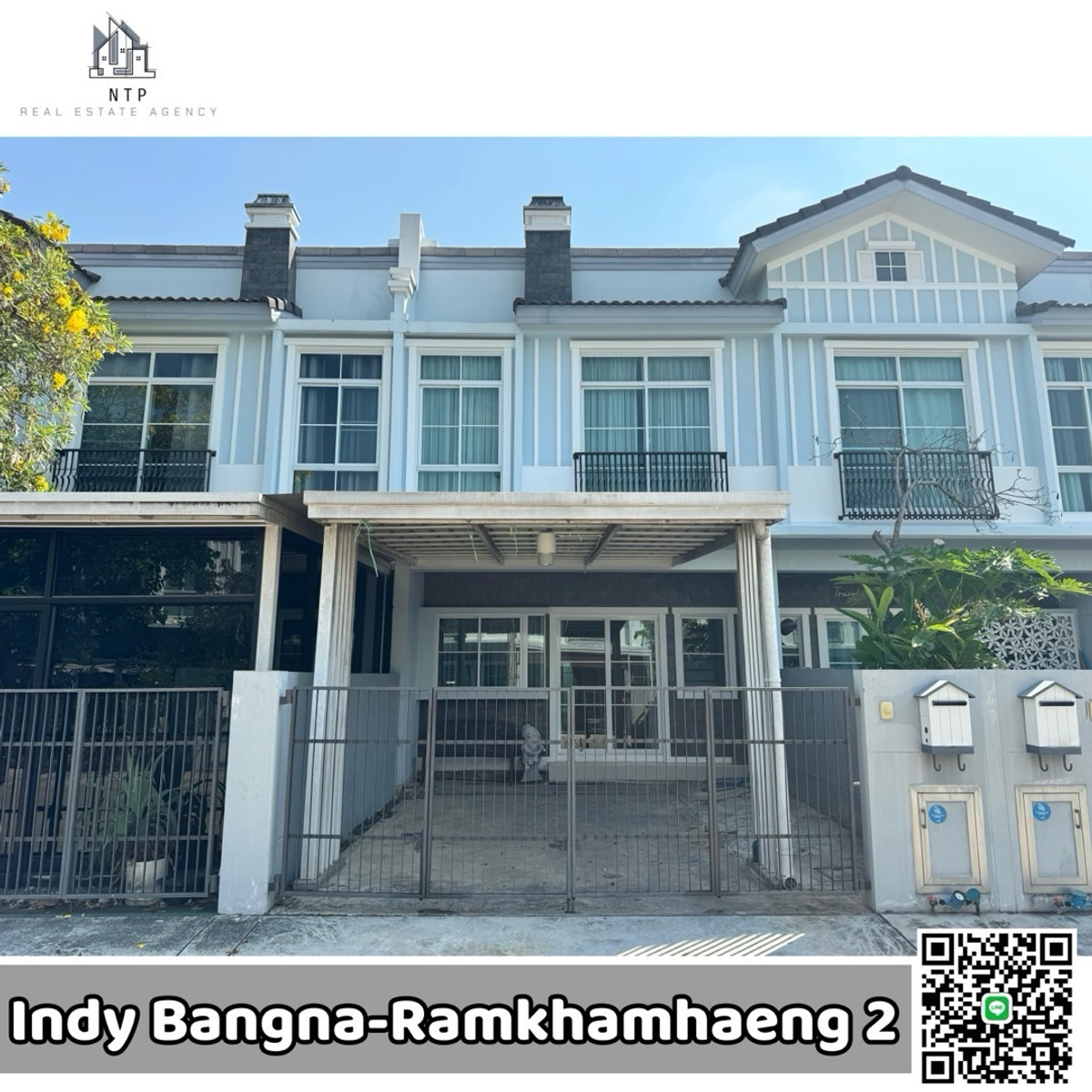 For rent | For rent townhome, 2-3 bedrooms, after adding more rooms. Very spacious + air conditioned Can add furniture. House in good location, opposite Mega Bangna, popular village 📍 Indy Bangna-Ramkhamhaeng 2 👍🏻 – รูปที่ 2