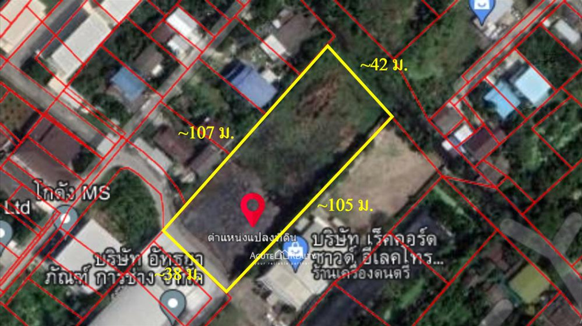 ขายที่ดิน 2-1-90 ไร่ ถมแล้ว ฝั่งตรงข้ามเดอะ คริสตัล เอสบี ราชพฤกษ์