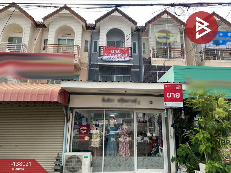 3-story commercial building for sale, Piamsuk Village, Malaiman Rd., Tha Phi Phiang Subdistrict, Suphan Buri.