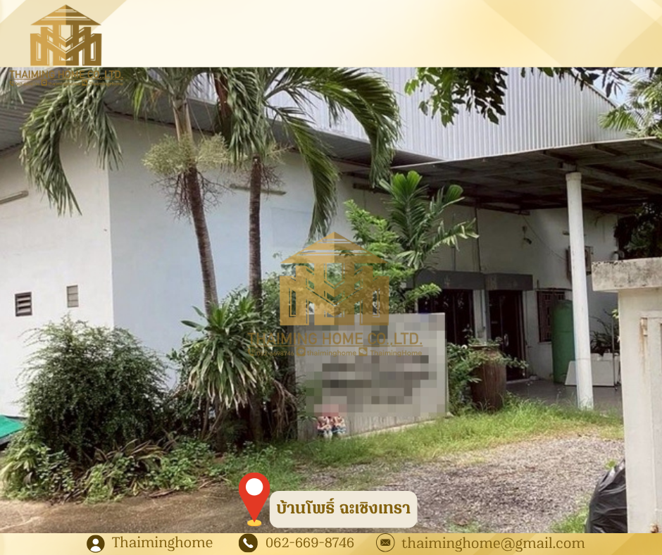 ขายโรงงานผลิตเครื่องสำอาง บ้านโพธิ์ ที่ดิน 3 ไร่ 2 งาน บ้านโพธิ์ จังหวัดฉะเชิงเทรา (รหัสทรัพย์ TW6-4826) 