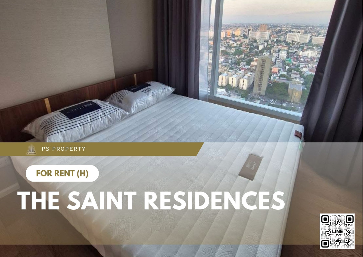 For rent 📍 The Saint Residences 📍 Fully furnished with appliances. Near BTS Ha Yaek Ladprao.