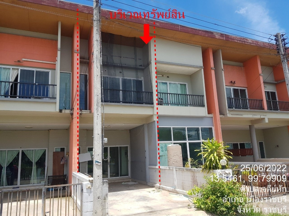 Townhouse for sale, 2 floors, 1 unit, Chedi Hak-Khao Ngu Road, Highway 3291, Ratchaburi Province, good condition, good price. – รูปที่ 3