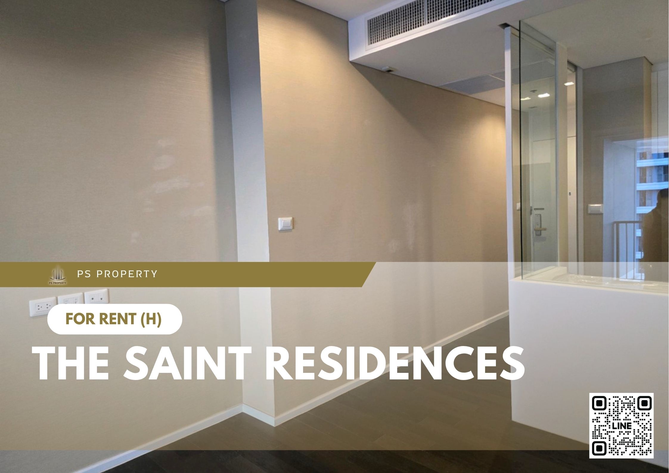 For Rent 🔥 The Saint Residences 🔥 Near MRT Phahonyothin, 3 Bedrooms, Fully Furnished and Equipped with Appliances.