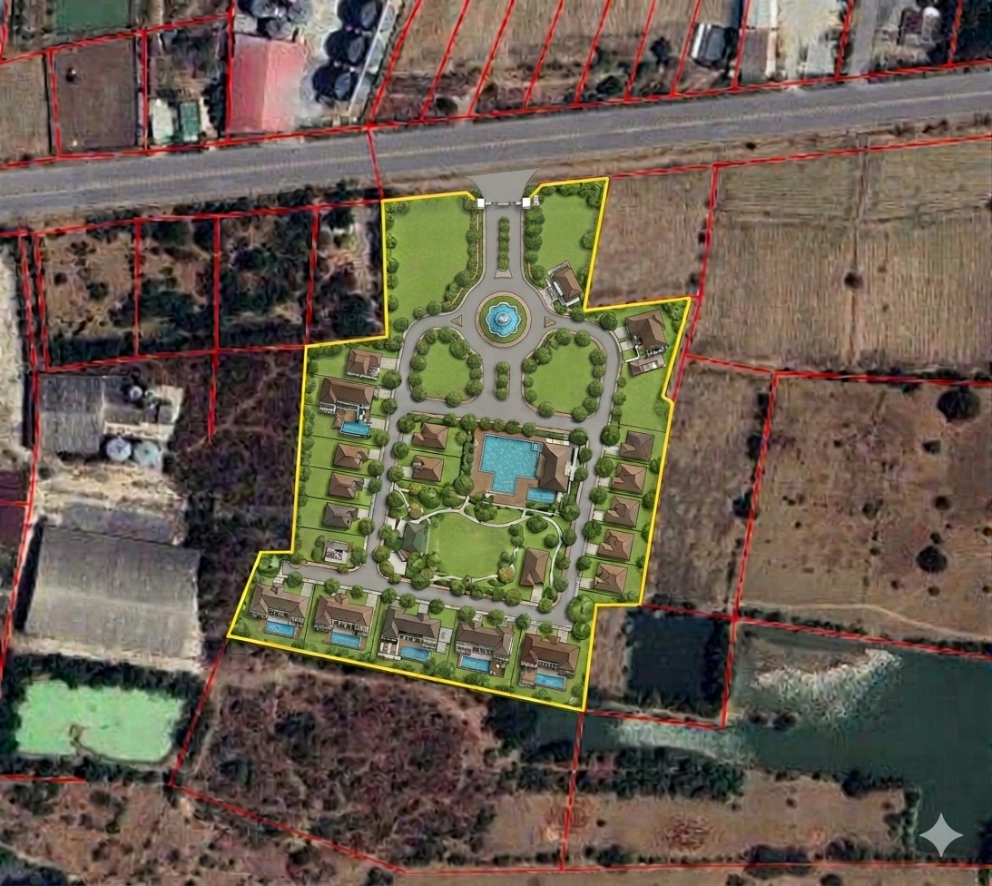 Urgent sale! Land in a prime location, Khok Samrong, Lopburi, 28 rai, next to the main road, width 116 meters, supports the new city plan, 40 meter road cuts through, near the hospital - Khok Samrong School, price only 40 million baht! – รูปที่ 3